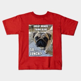 A pug gets hungry! Kids T-Shirt